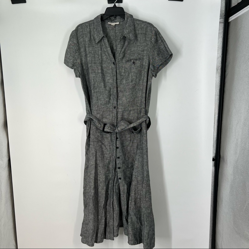 JM Collection Linen Belted Maxi Shirtdress 16